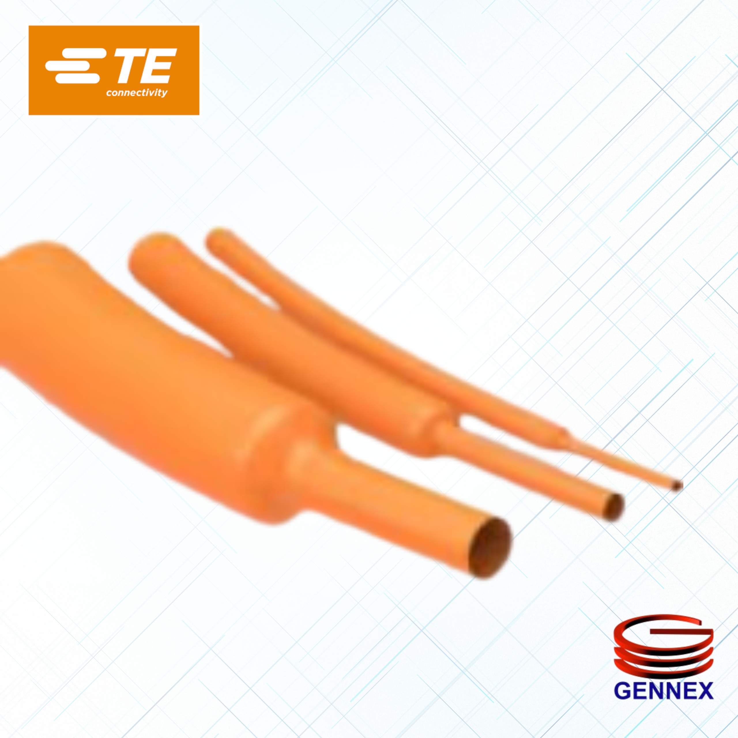 TE Connectivity Orange Heat Shrink Tubing l Gennex